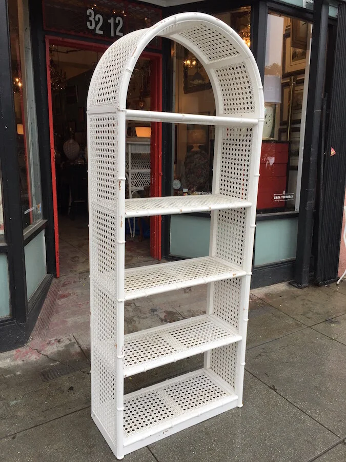 Vintage wicker etagere deals